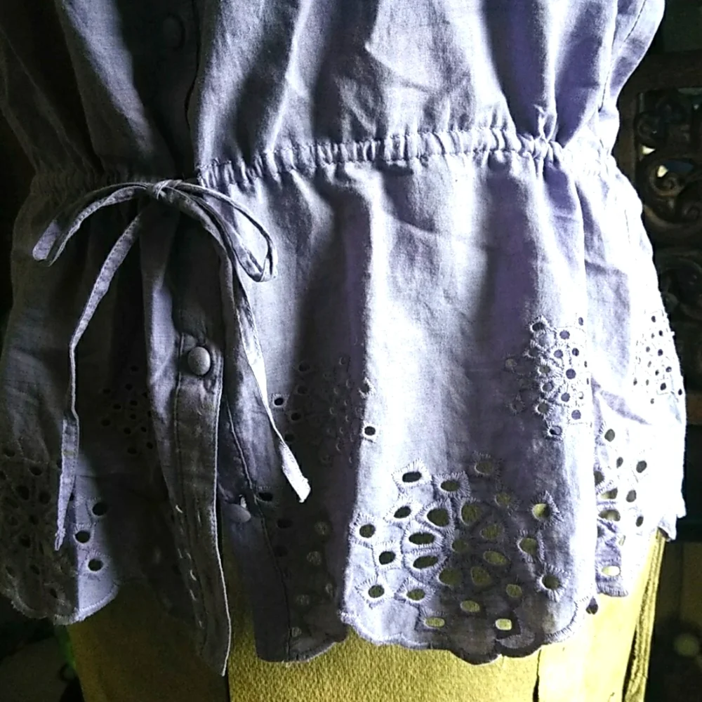 Anthropologie - lavender eyelet camisole, size M - Picture 3 of 3